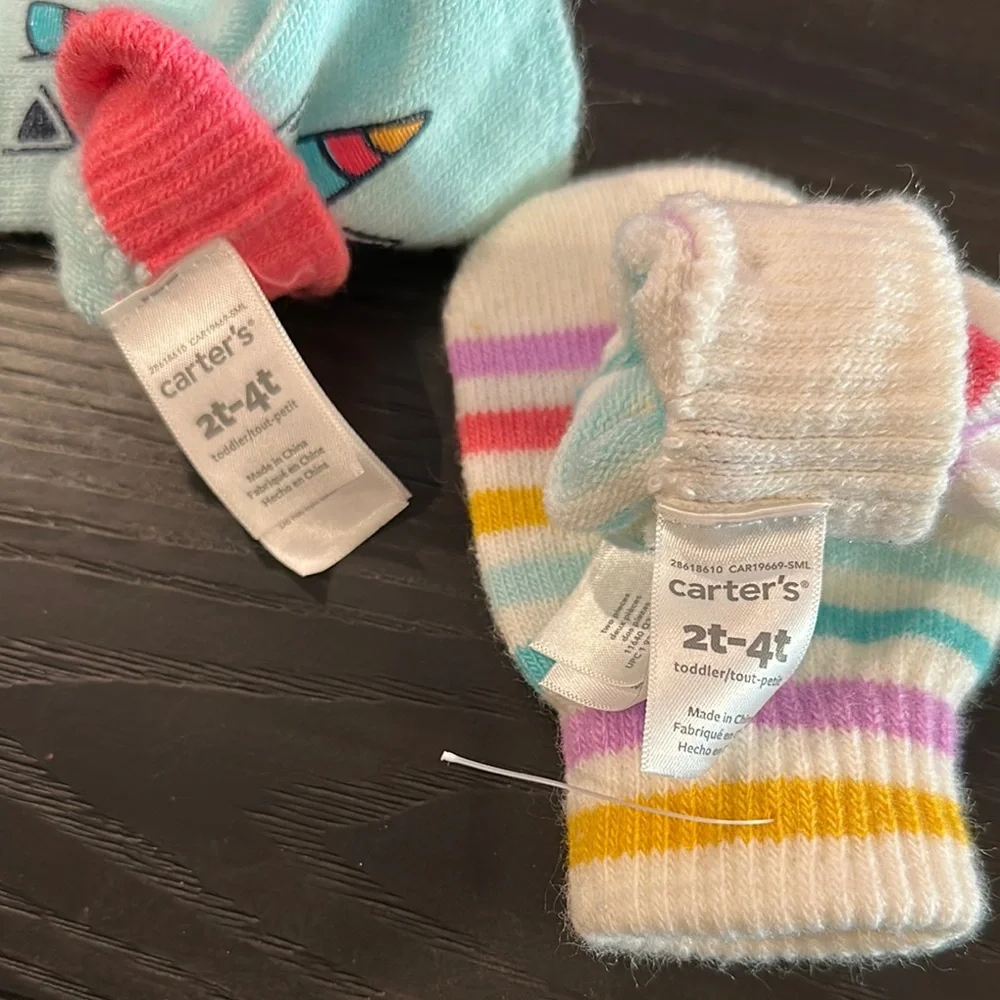 Carter's Blue and Pink Mittens Cozy Accessories